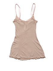 Vintage Delicate Dusty Beige/Pink Rose Tank
