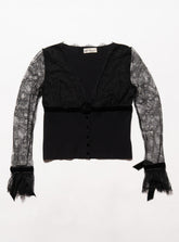 Vintage Blumarine Black lace Rose Sweater