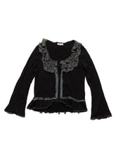 Vintage Jojoba Black Frill Top