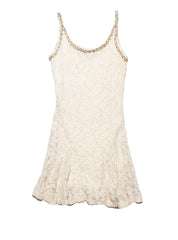 Vintage Betsy Johnson Cream Lace Mini Dress