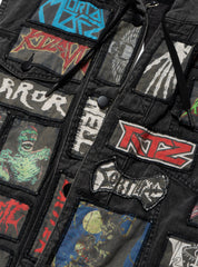 Vintage KTZ Crust Denim Vest With Hood