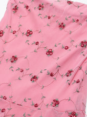 Vintage Pink Floral Dress