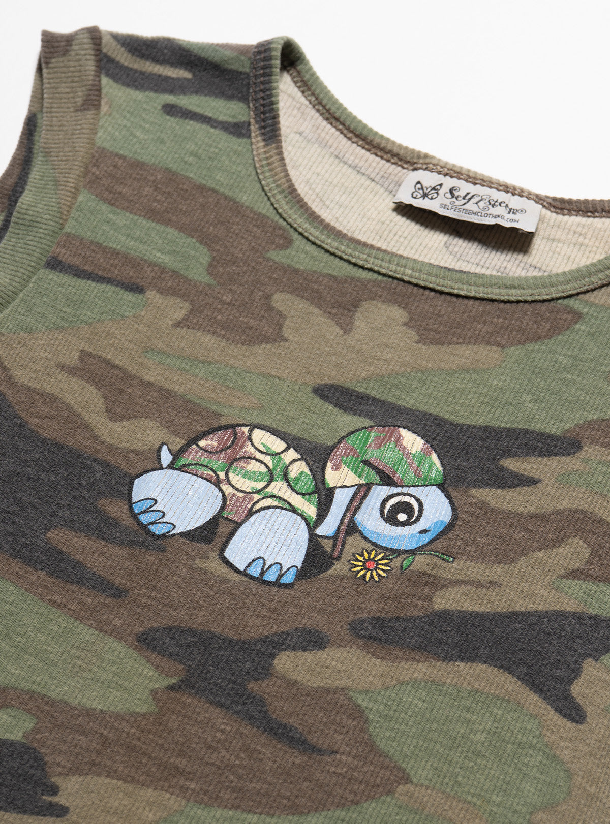 Vintage Self Esteem Camo Turtle Tank