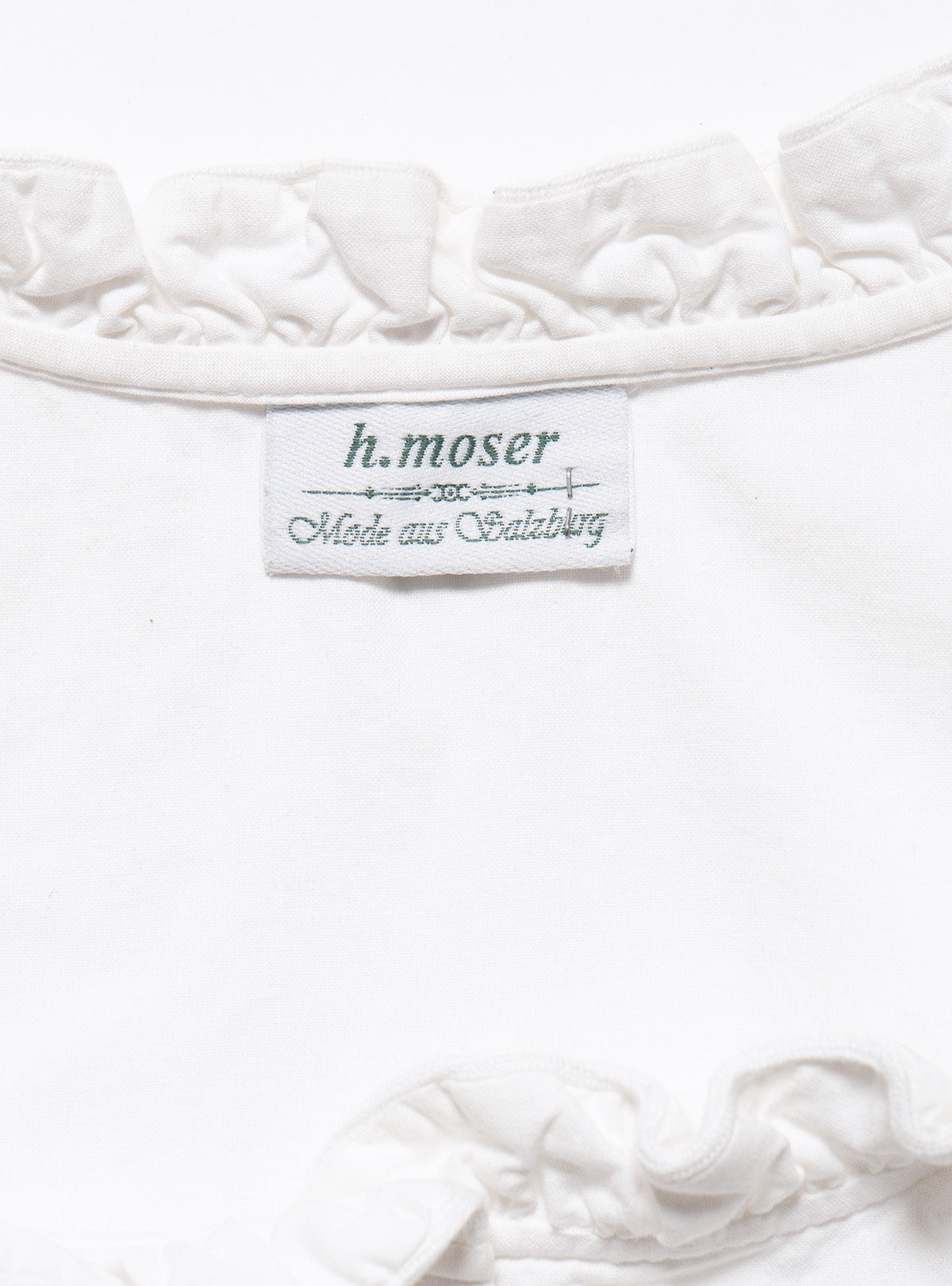 Vintage White H Moser Dirndl Top