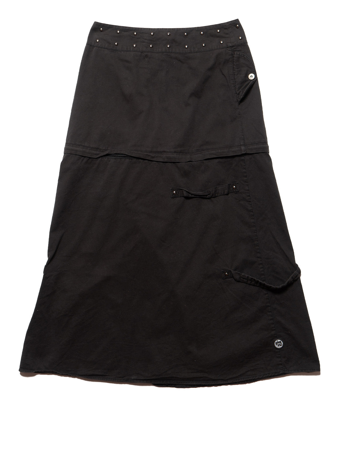 Vintage Y2k Goth Illig Black Convertible Skirt