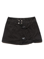 Vintage Y2k Goth Illig Black Convertible Skirt