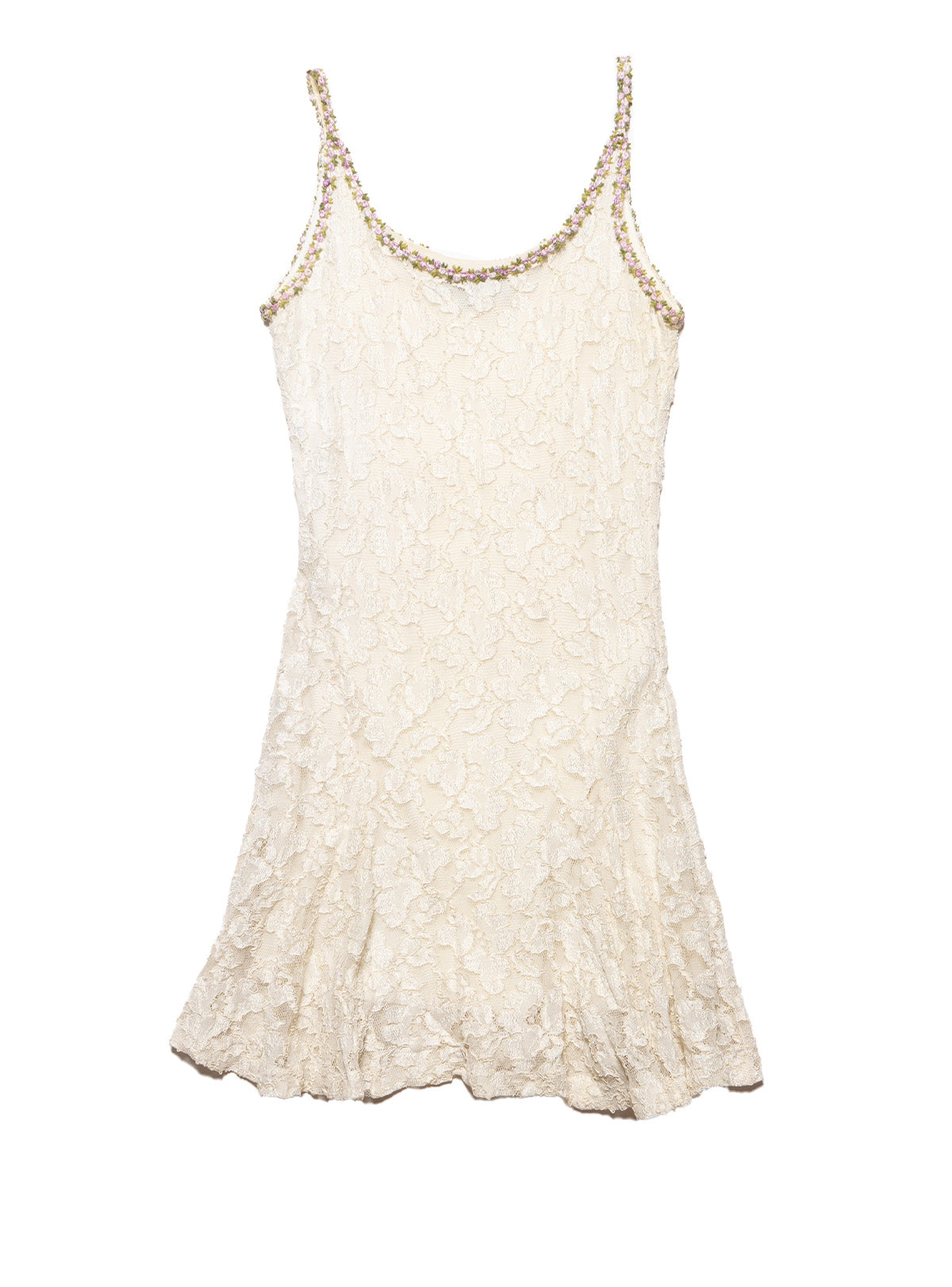 Vintage Betsy Johnson Cream Lace Mini Dress