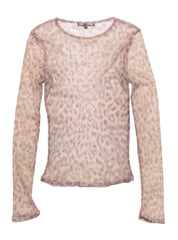 Vintage Betsy Johnson Cheetah Print Long Sleeve Top