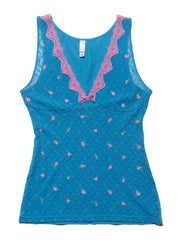 Vintage Victoria's Secret Blue and Pink Top