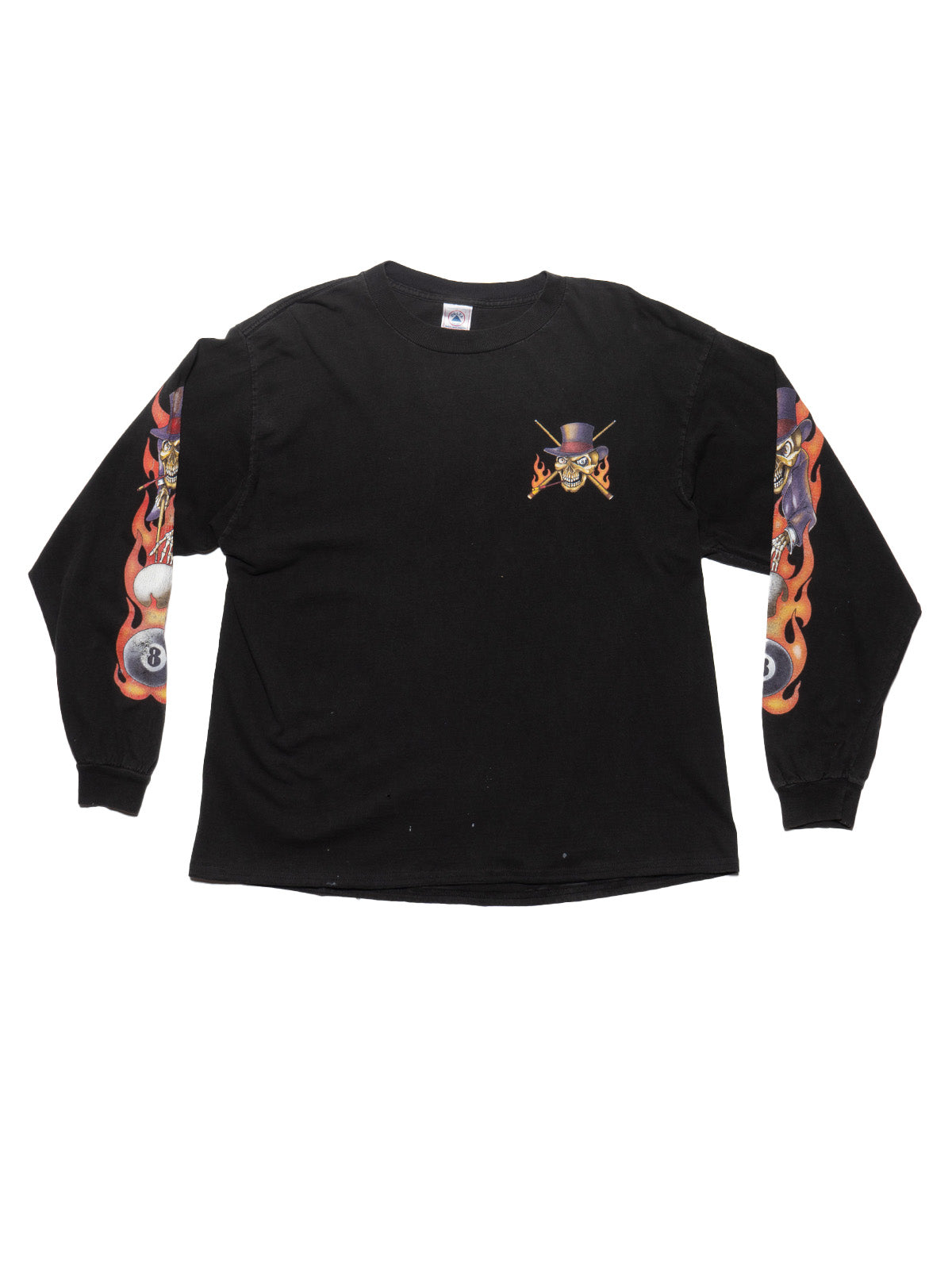 Vintage Skeleton 8 Ball Long Sleeve Tee