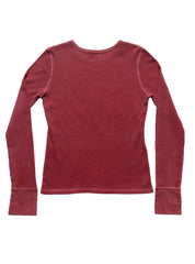 Vintage West Coast Choppers Long Sleeve Waffle Top Red