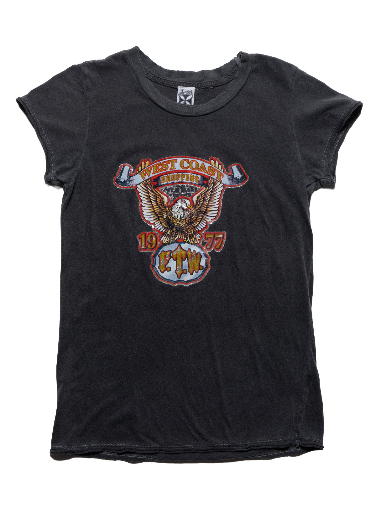 Vintage West Coast Choppers Cap Sleeve Tee Black