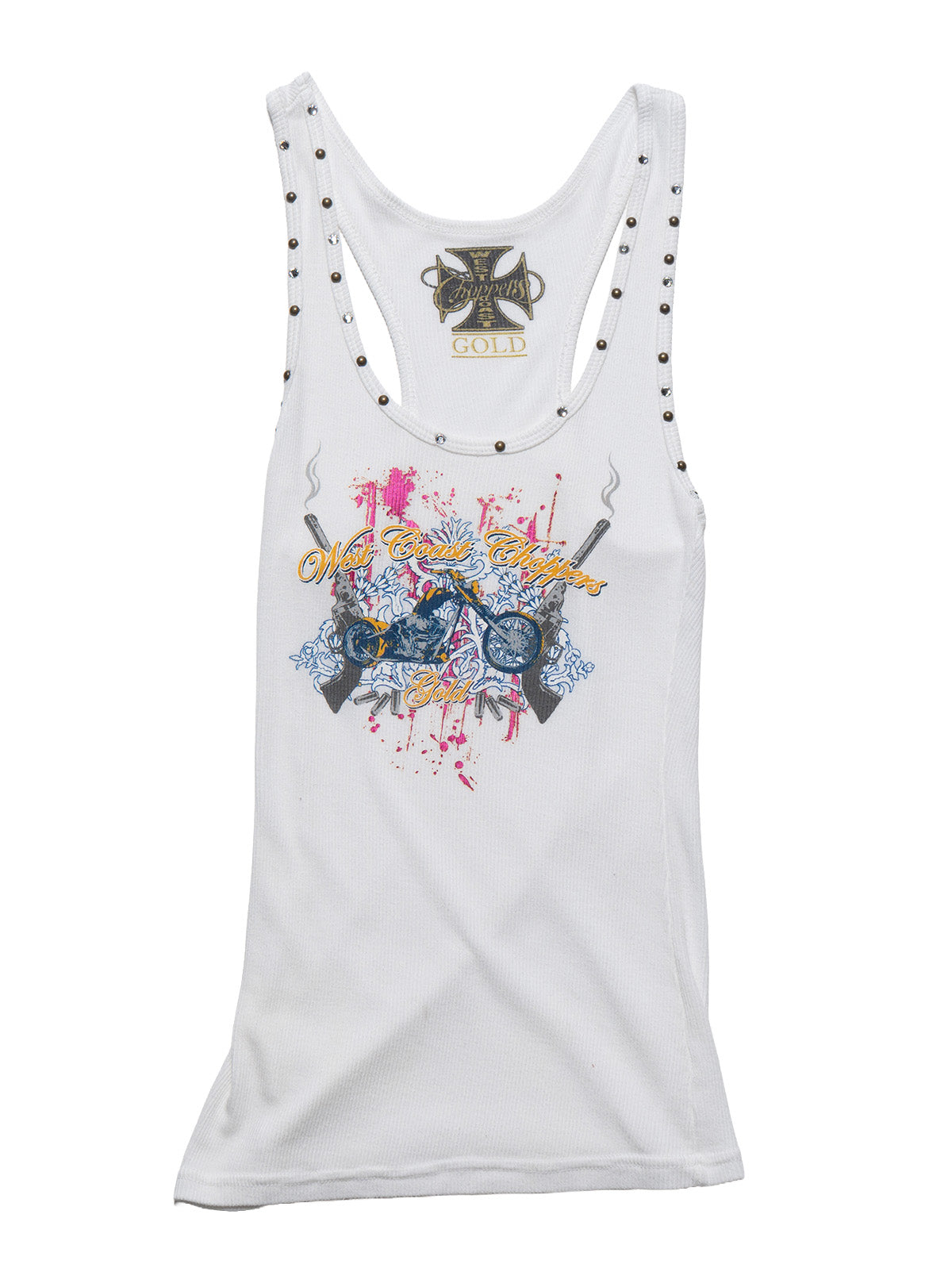 Vintage West Coast Choppers Tank Top White