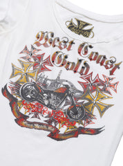 Vintage West Coast Choppers Cap Sleeve Tee White