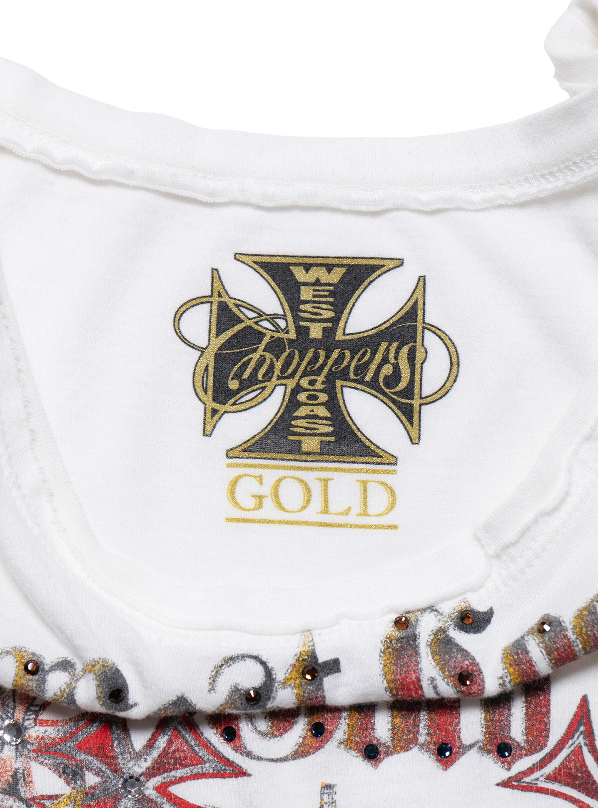 Vintage West Coast Choppers Cap Sleeve Tee White