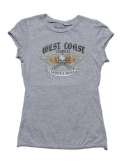 Vintage West Coast Choppers Cap Sleeve Tee Grey